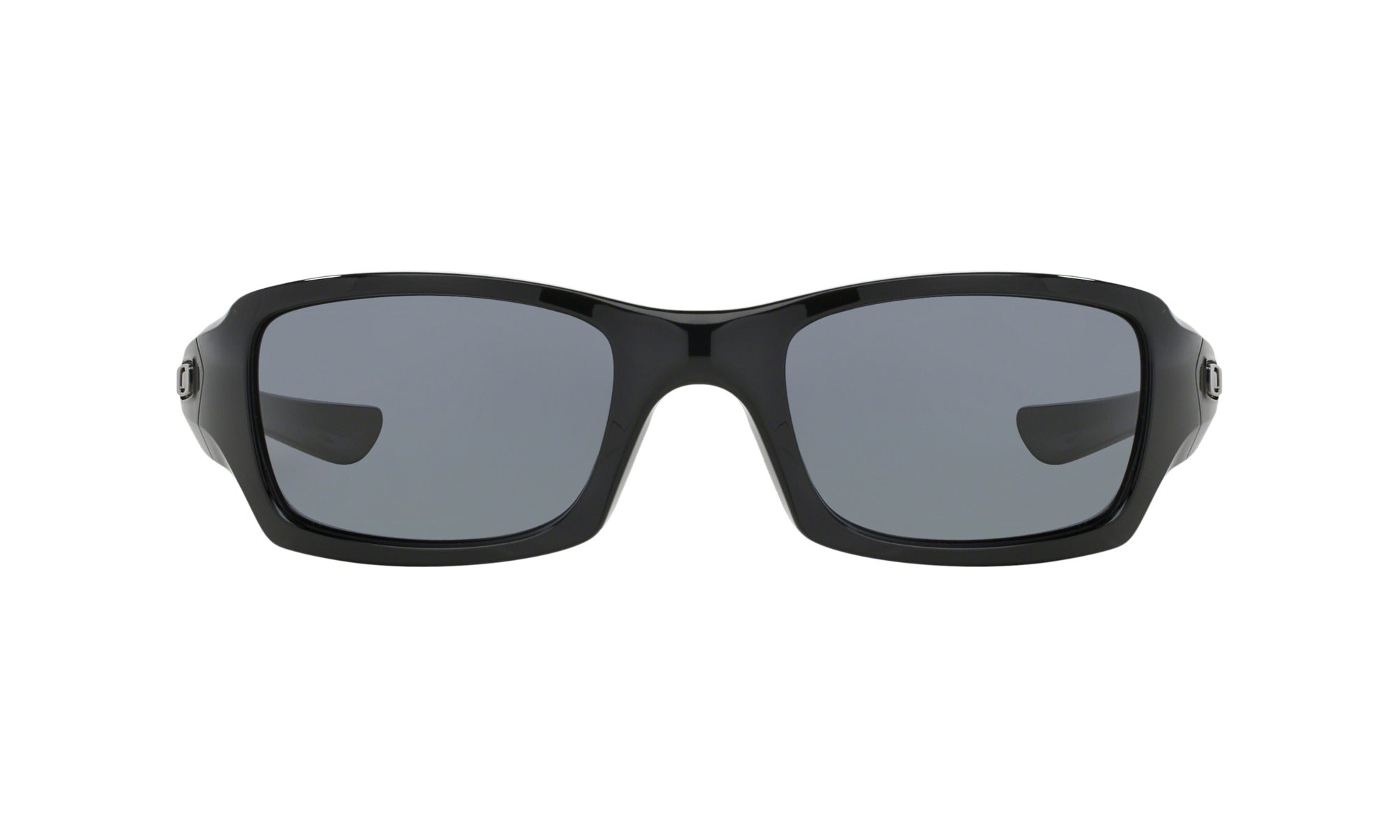 Oakley Fives Squared Sunglasses Polished Black Frame Gray Lens
